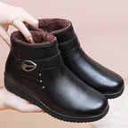 Bottines Chaudes Femme Similicuir Noir, Doublure Flanelle – coloris noir