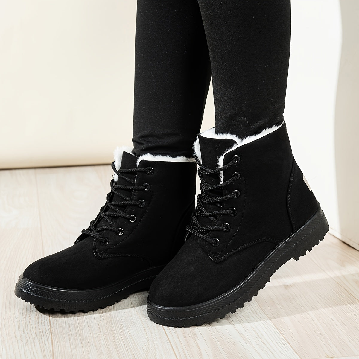 Bottines Femme à Lacets, Revers Fourré, vue 2