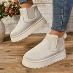 Bottines Chelsea Plateforme Femme, Col Fourrure, vue 13