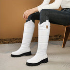 Bottes Hautes Femme Matelassées, Fermeture Zip, vue 2