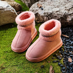 Bottes Fourrées Femme, Tissu Effet Daim – coloris rose, vue 3