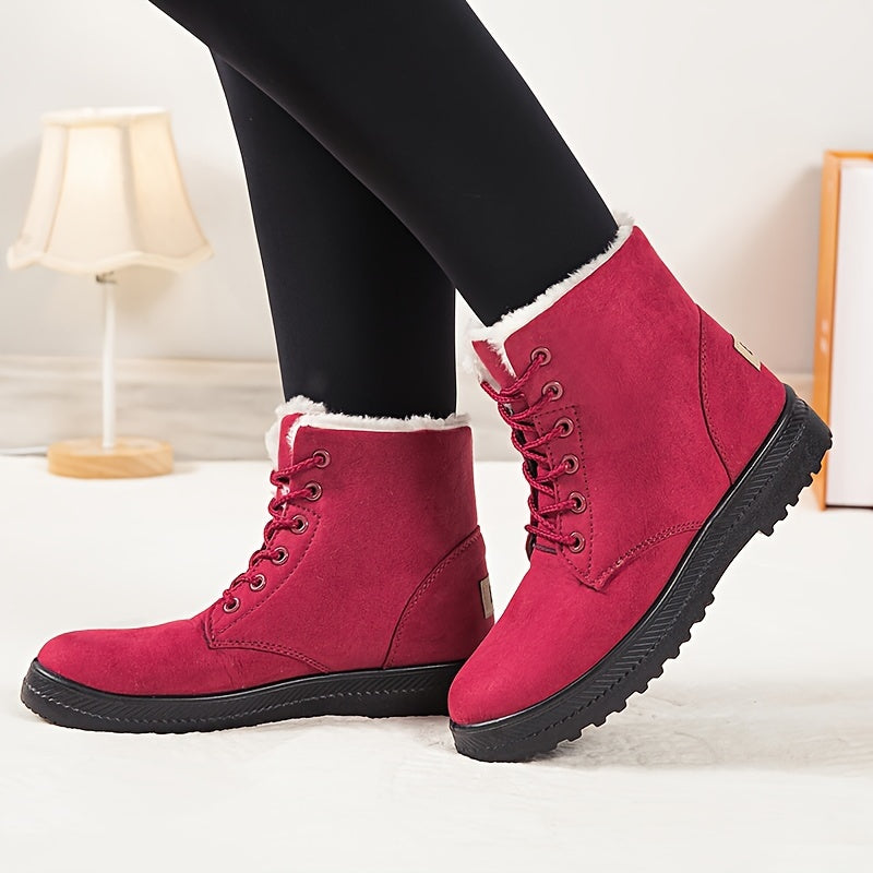 Bottes Femme à Lacets, Grandes Tailles jusqu'au 44 – coloris bordeaux