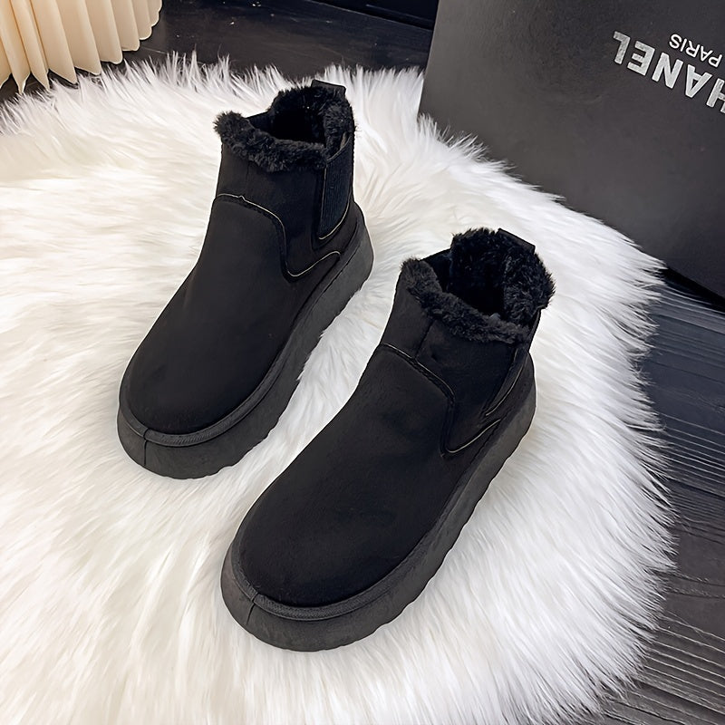 Bottines Femme Chelsea, Plateforme, Revers Fourré, vue 8