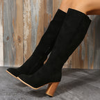 Bottes Hautes Femme Flanelle, Fermeture Zip, vue 5