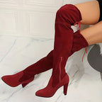 Cuissardes Femme Flanelle, Talon Haut, vue 6
