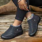 Bottes Plates Femme à Enfiler, Col Fausse Fourrure, vue 18