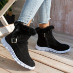 Bottines Femme Cheville, Fourrure Synthétique – coloris noir, vue 6