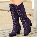 Bottes Femme Hautes à Lacets, Flanelle, vue 2