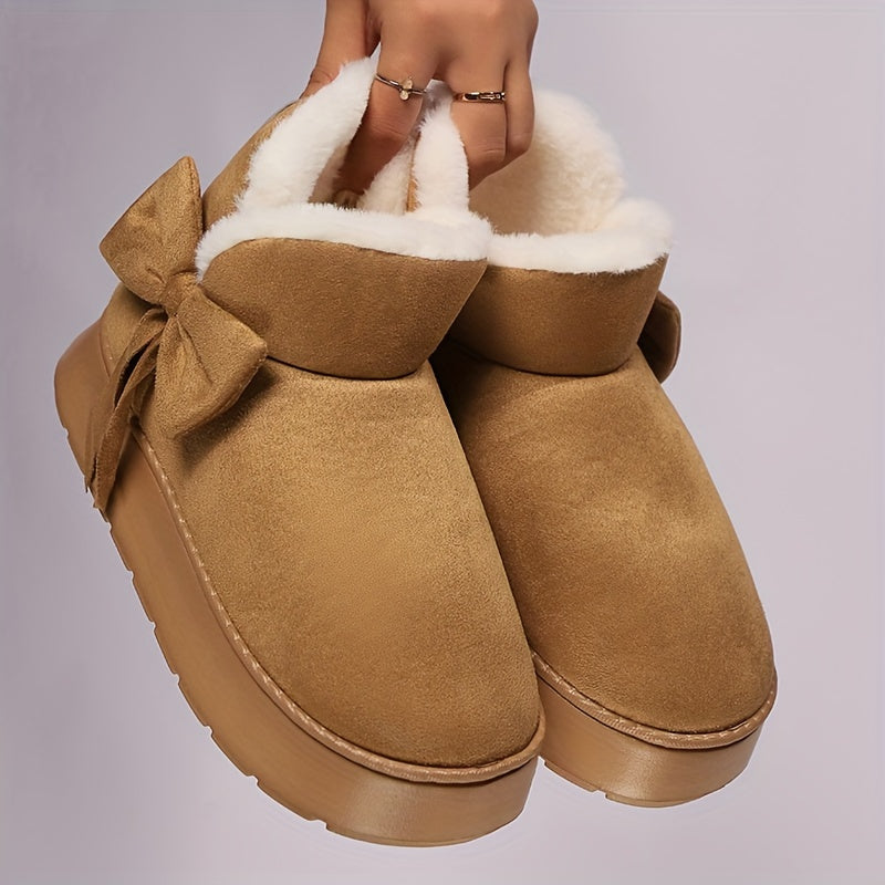 Chausson Botte Femme Nœud Décoratif, Plateforme, vue 11