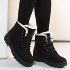 Bottes Femme à Lacets, Grandes Tailles jusqu'au 44 – coloris noir