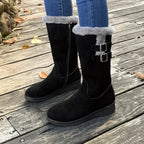 Bottes Femme Mi-Mollet, Flanelle et Velours Côtelé, vue 2