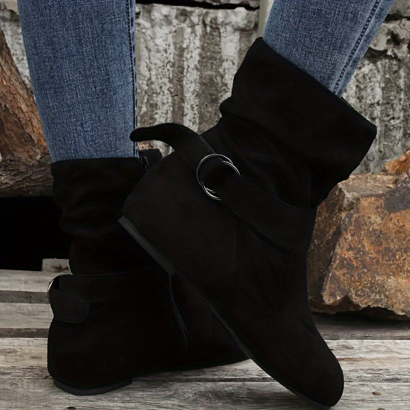 Bottines Femme Basses, Boucle Décorative