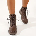 Bottes Femme Western Similicuir, Col Tricoté, vue 16