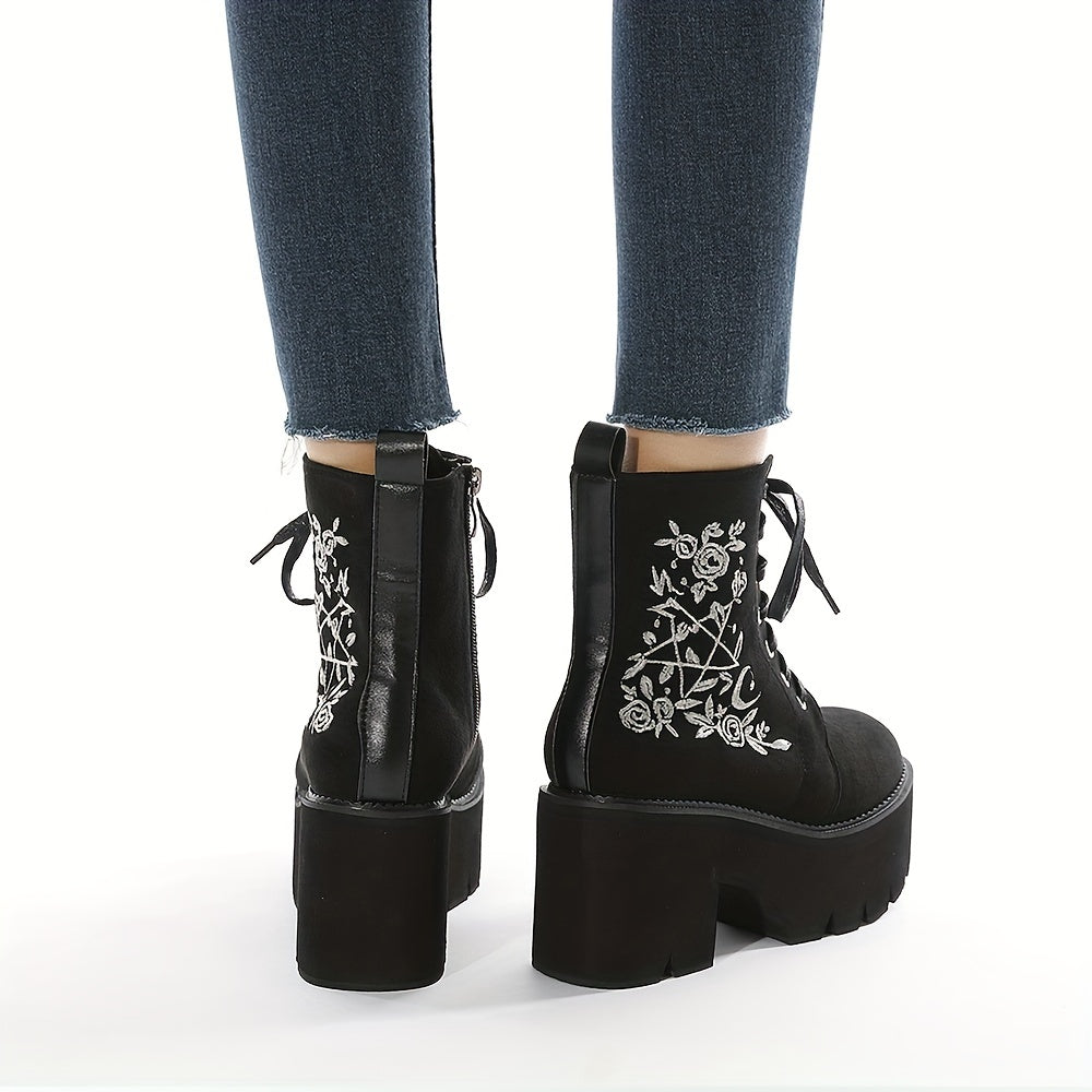 Bottes Plateforme Femme Gothiques, Flanelle, vue 14