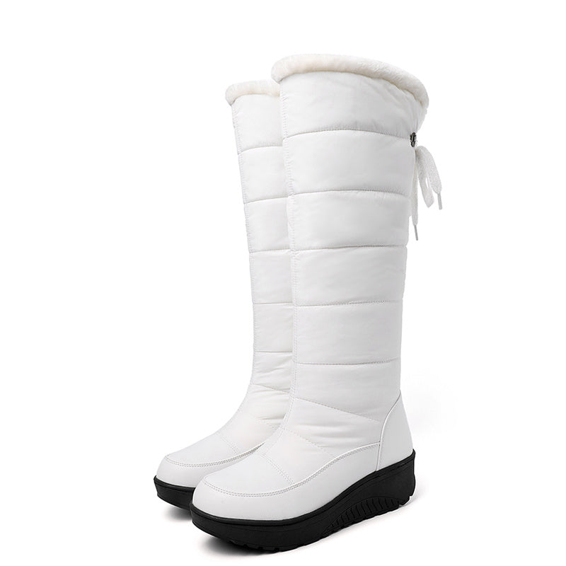Bottes de Neige Femme, Hautes et Fourrées – coloris blanc