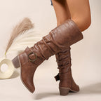 Bottes Cavalières Femme, Similicuir, Bride à Boucle, vue 3