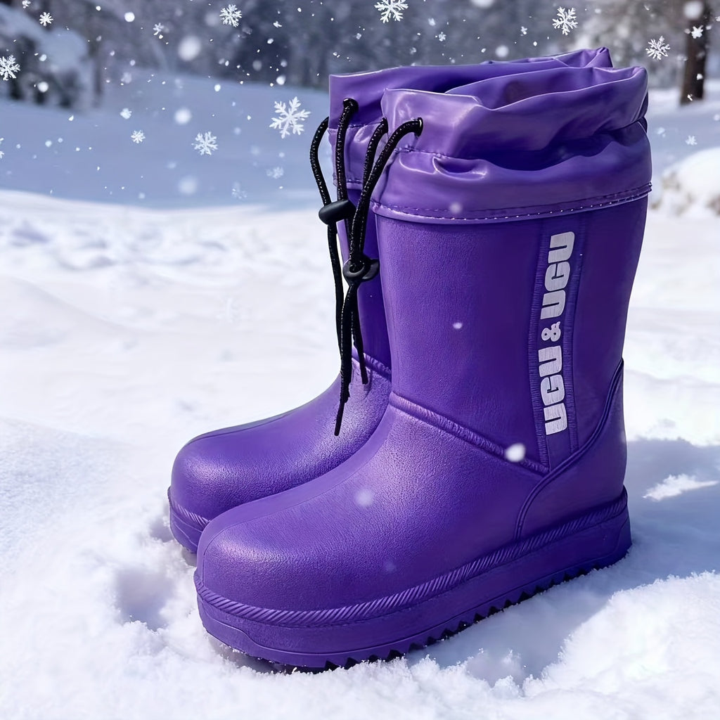 Bottes de Pluie Femme, EVA, Cordon de Serrage – coloris violet