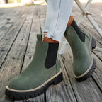 Bottes Chelsea Femme Similicuir Mat, Semelle Crantée, vue 6