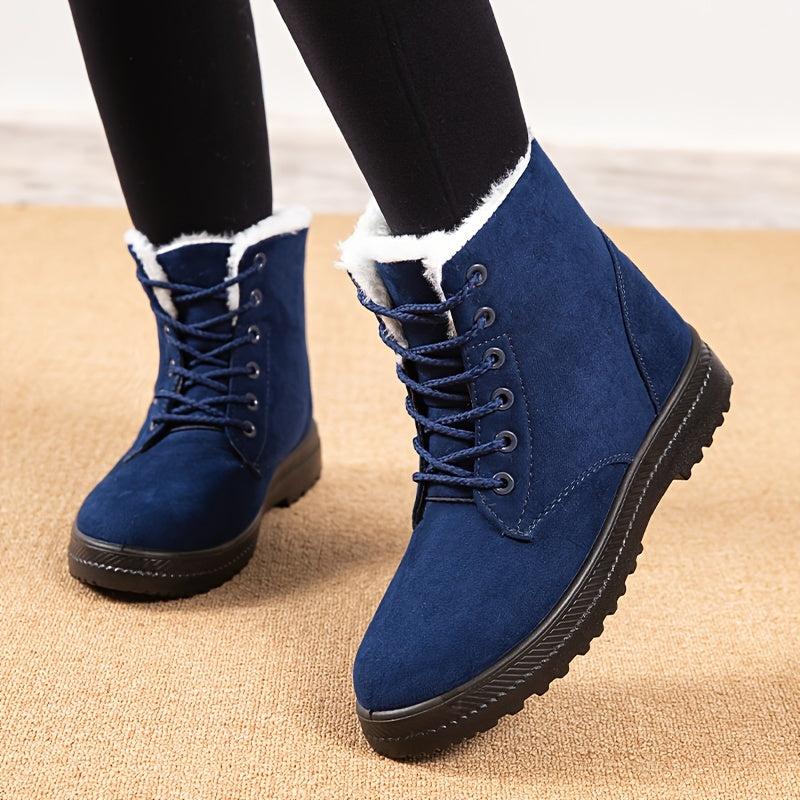 Bottes Femme à Lacets, Grandes Tailles jusqu'au 44 – coloris bleu