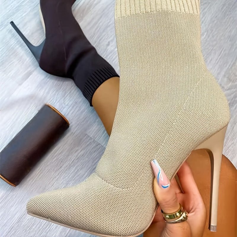 Bottes Chaussettes Talon Aiguille, à Enfiler, vue 5
