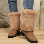 Bottes Femme Peluche, Revers Fausse Fourrure, vue 12
