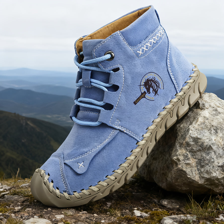Bottines Femme Colorées, Semelle Crantée – coloris bleu ciel