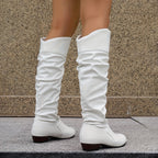 Bottes Hautes Femme Plissées, Bout Pointu, vue 4