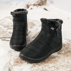 Bottes de Neige Femme, Semelle Plate – coloris noir