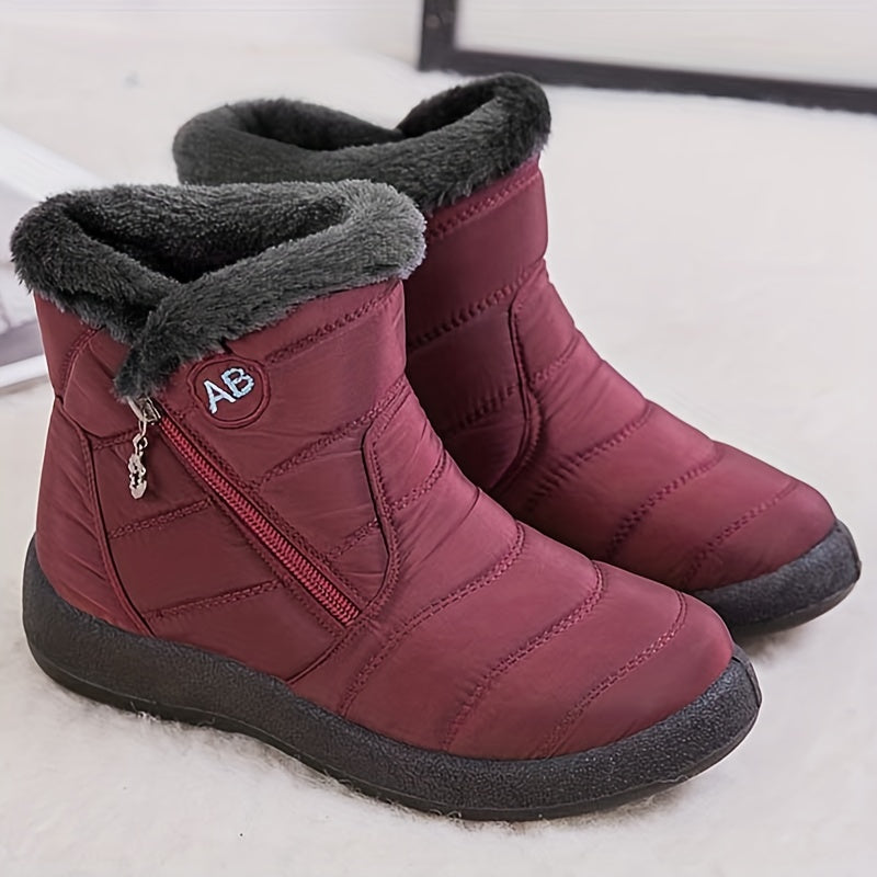 Bottes Femme Zippées, Col Fausse Fourrure, du 35 au 41, vue 2