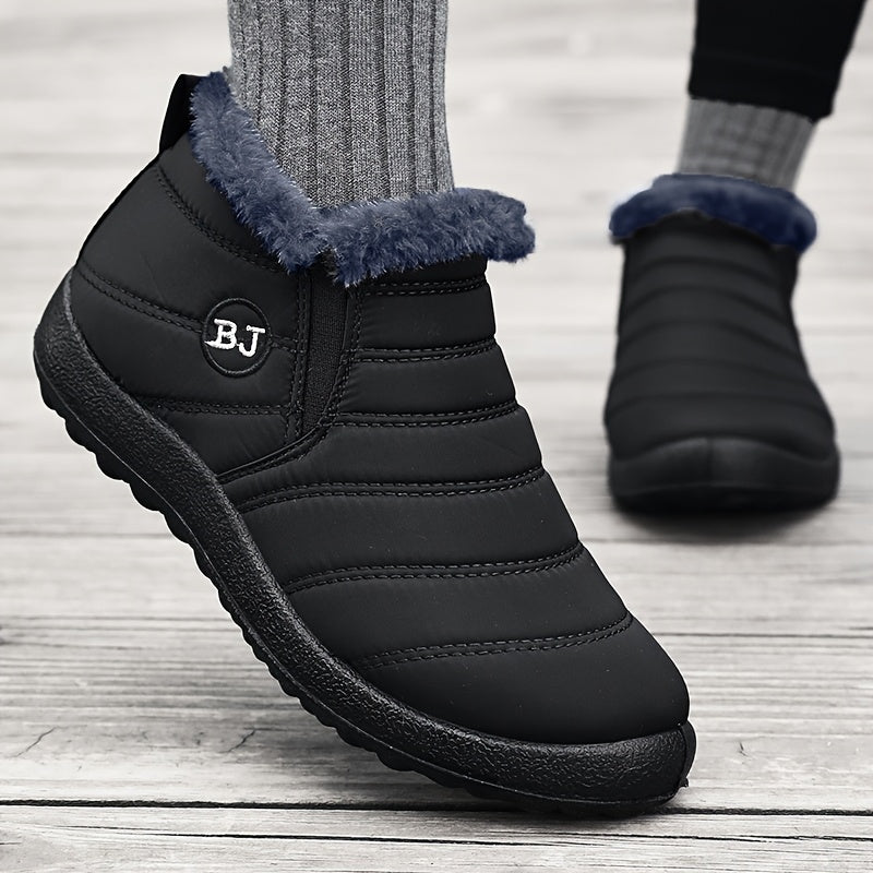 Bottines de Neige Femme, Antidérapantes, à Enfiler – coloris noir