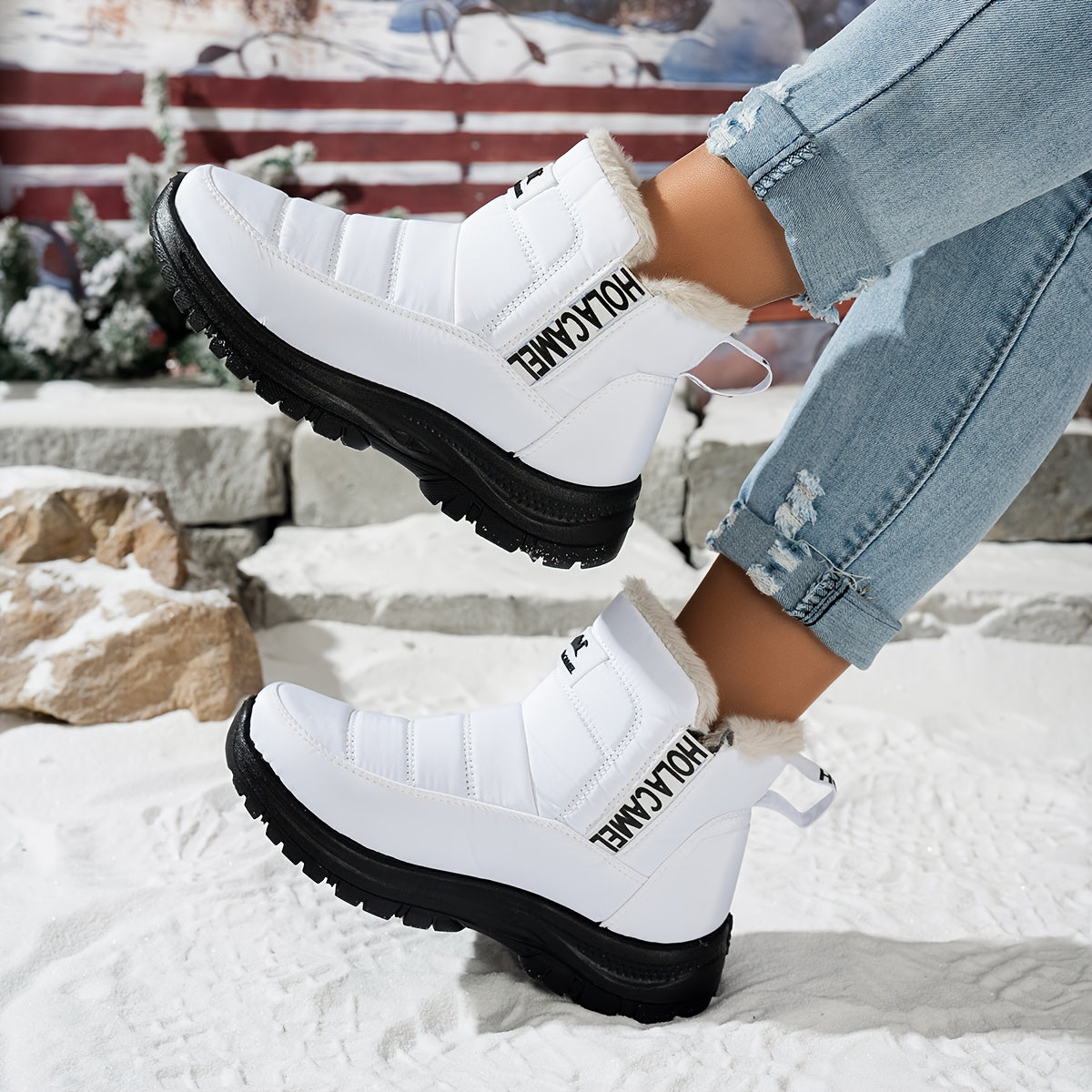 Bottes de Neige Femme Matelassées, Doublure Polaire, vue 9