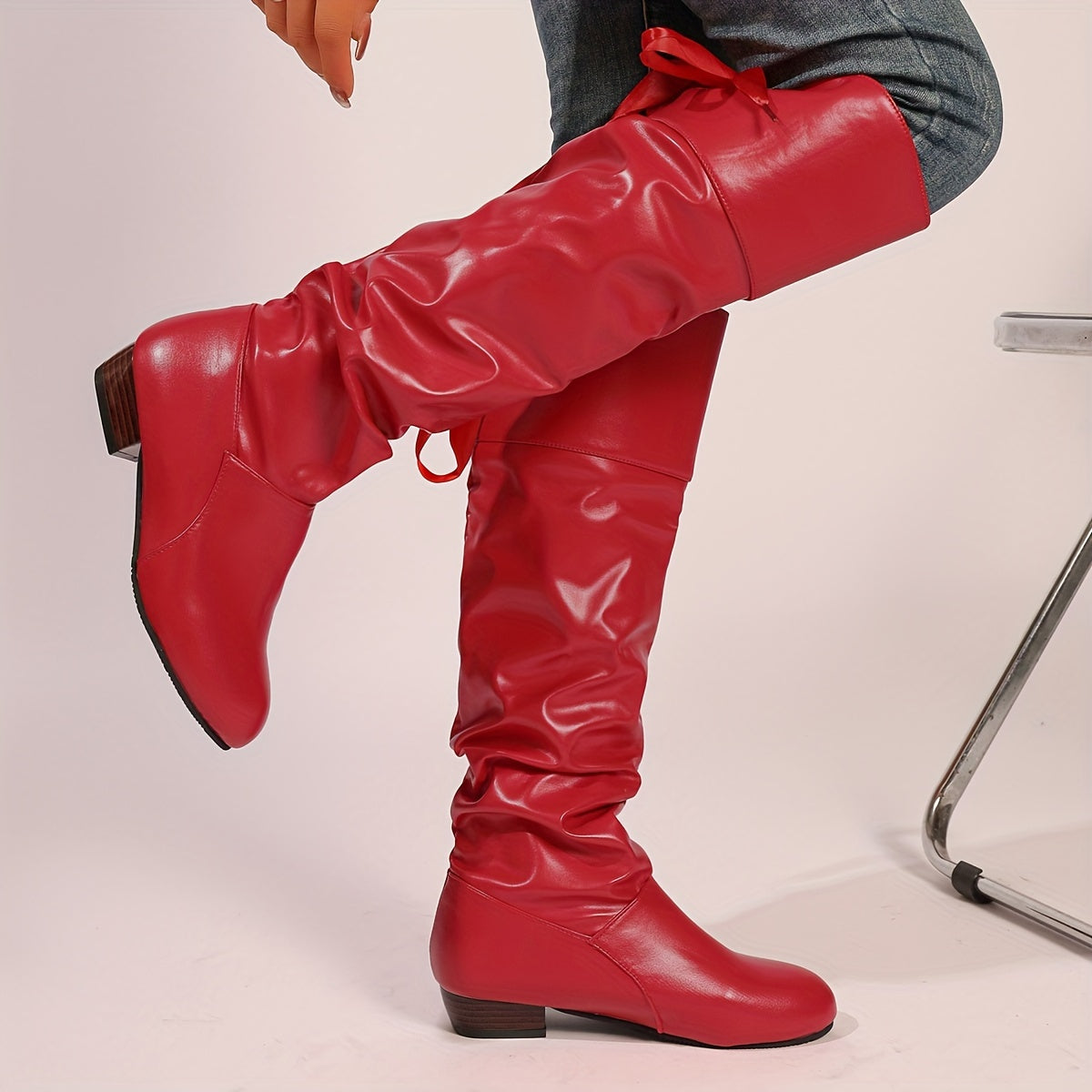 Bottes Cuissardes Femme, Talon Bas, vue 7