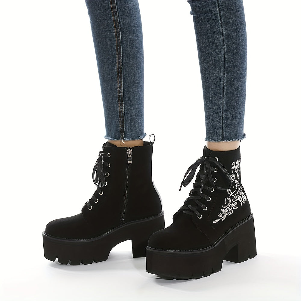 Bottes Plateforme Femme Gothiques, Flanelle, vue 13