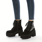 Bottes Plateforme Femme Gothiques, Flanelle, vue 13