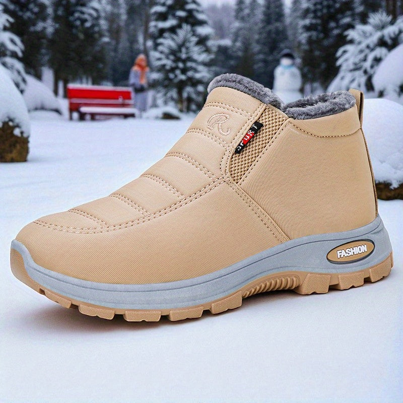 Bottines Chaudes Femme à Enfiler, Matelassées, Peluche