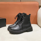 Bottines Femme Similicuir Noires à Lacets, vue 9