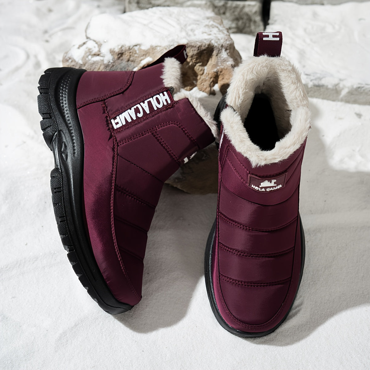 Bottes de Neige Femme Matelassées, Doublure Polaire, vue 7
