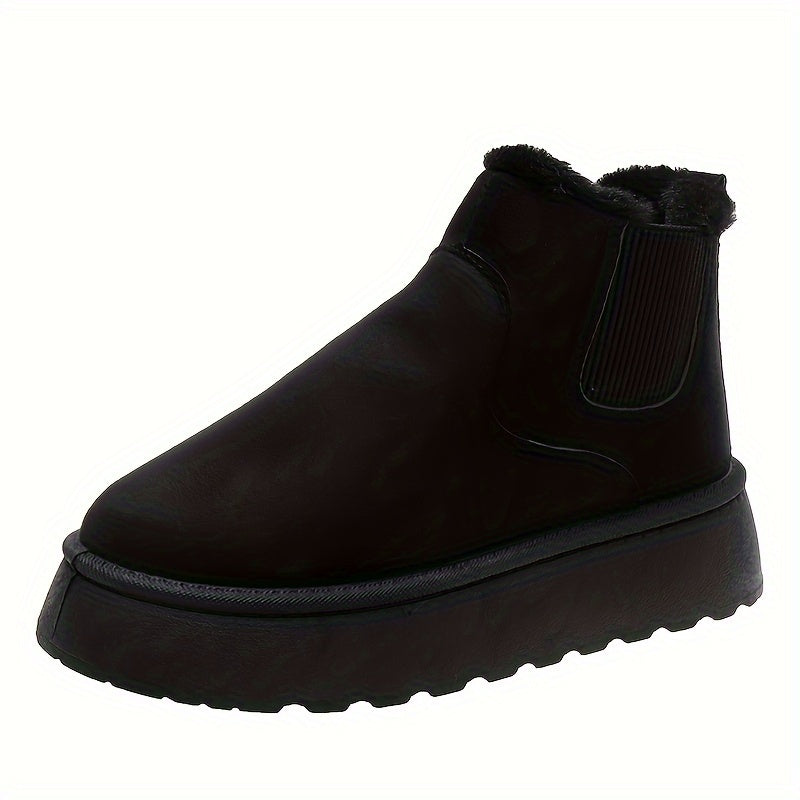 Bottines Femme Chelsea, Plateforme, Revers Fourré, vue 2