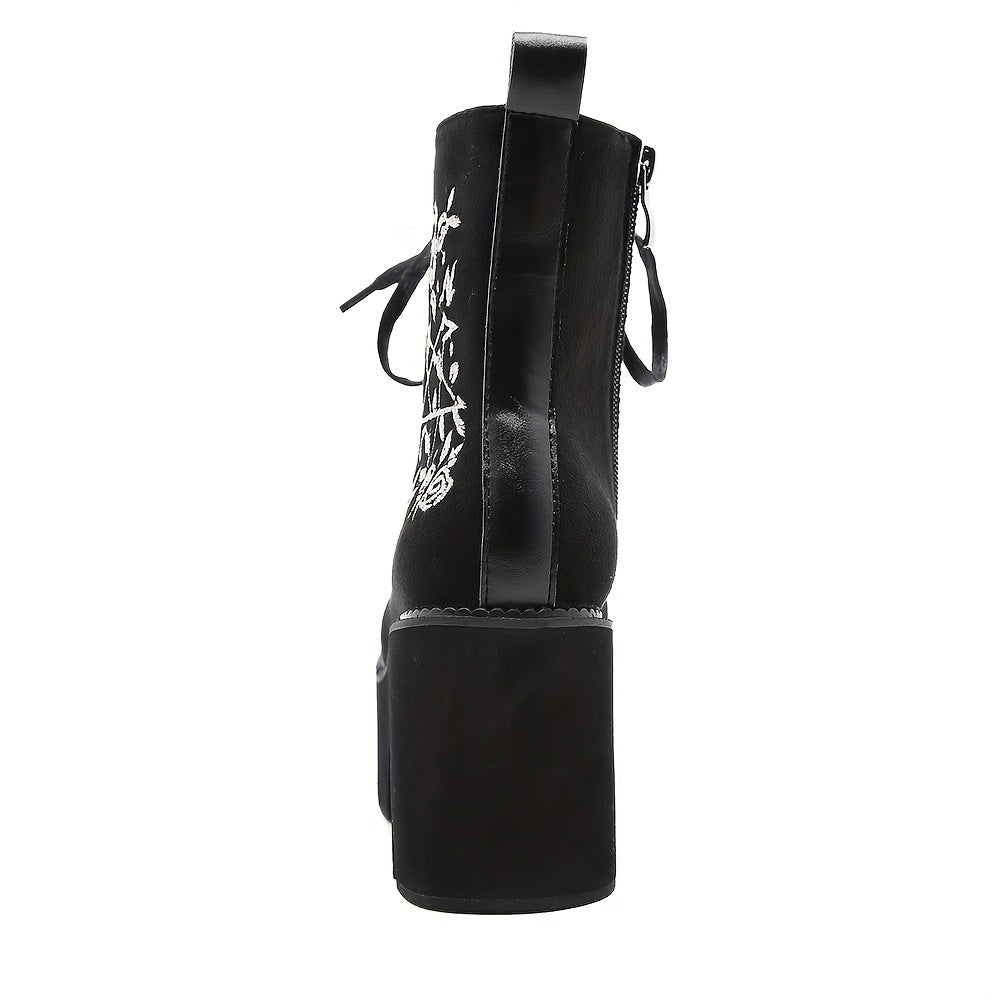 Bottes Plateforme Femme Gothiques, Flanelle, vue 10