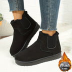 Bottines Chelsea Femme, Col Fausse Fourrure