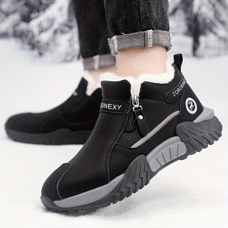 Bottes de Neige Unisexe, Similicuir, Fermeture Zip, vue 6