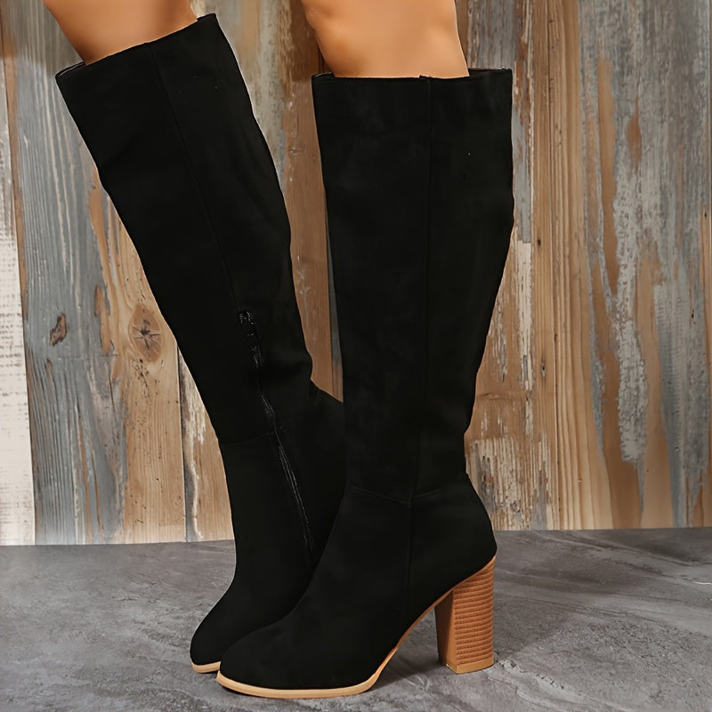 Bottes Hautes Femme Flanelle, Fermeture Zip, vue 2