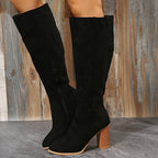 Bottes Hautes Femme Flanelle, Fermeture Zip, vue 2