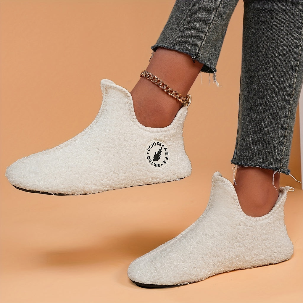 Chausson Botte Femme en Bouclette, à Enfiler, vue 3