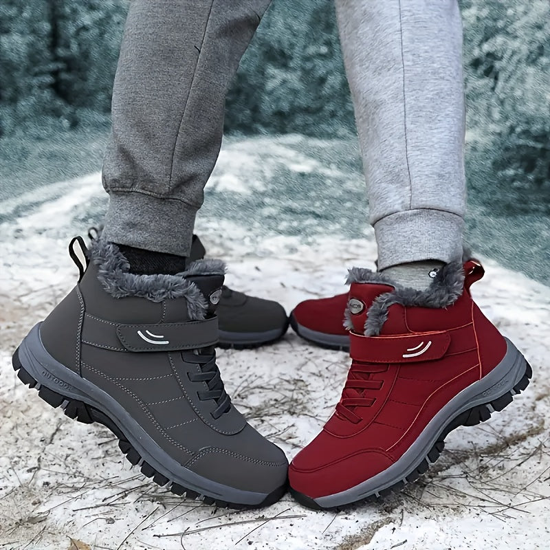 Bottes de Neige Unisexe, Scratch et Lacets, Doublure Peluche, vue 7