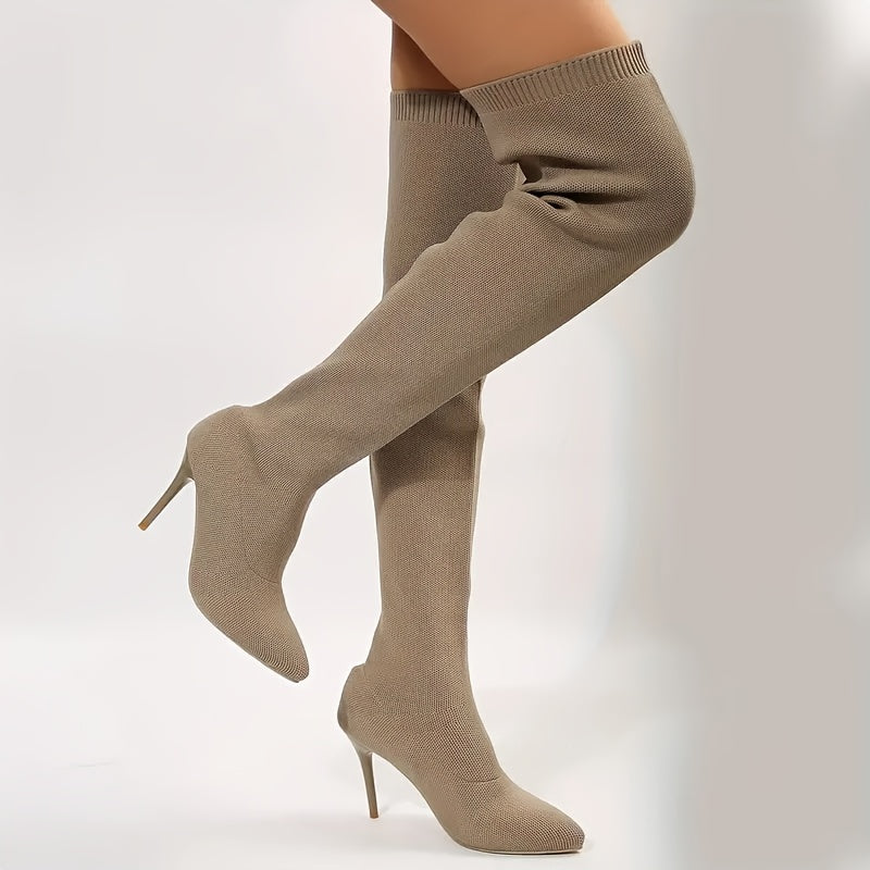 Cuissardes Femme Stiletto, Sur-Cuisse, Bout Pointu, vue 5
