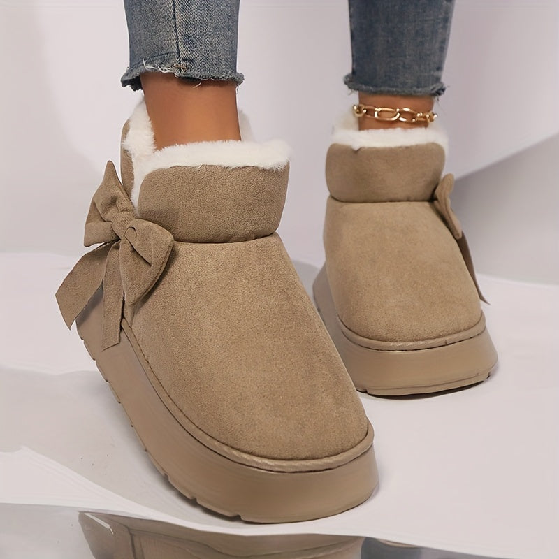 Chausson Botte Femme Nœud Décoratif, Plateforme, vue 5