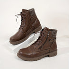 Bottes Femme Western Similicuir, Col Tricoté, vue 4