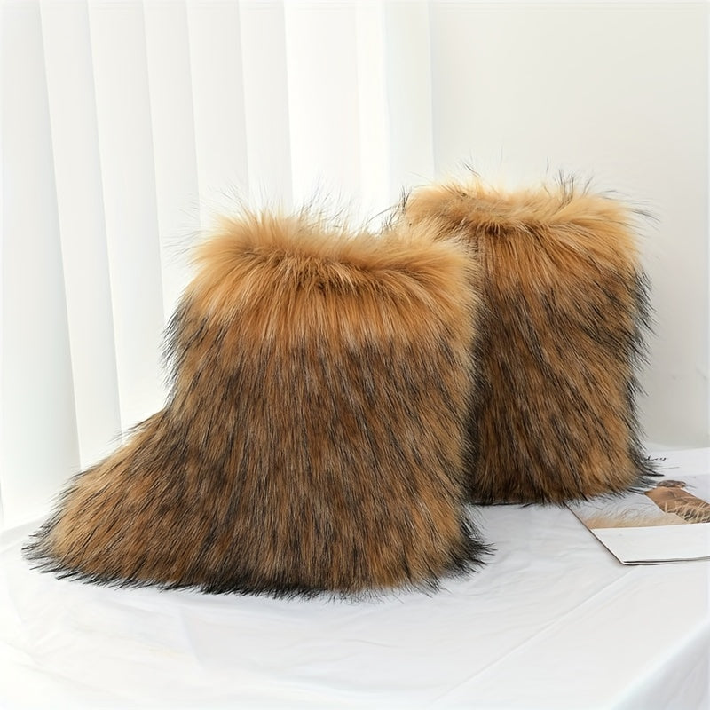 Bottes de Neige Femme Fausse Fourrure, Sans Fermeture, vue 10