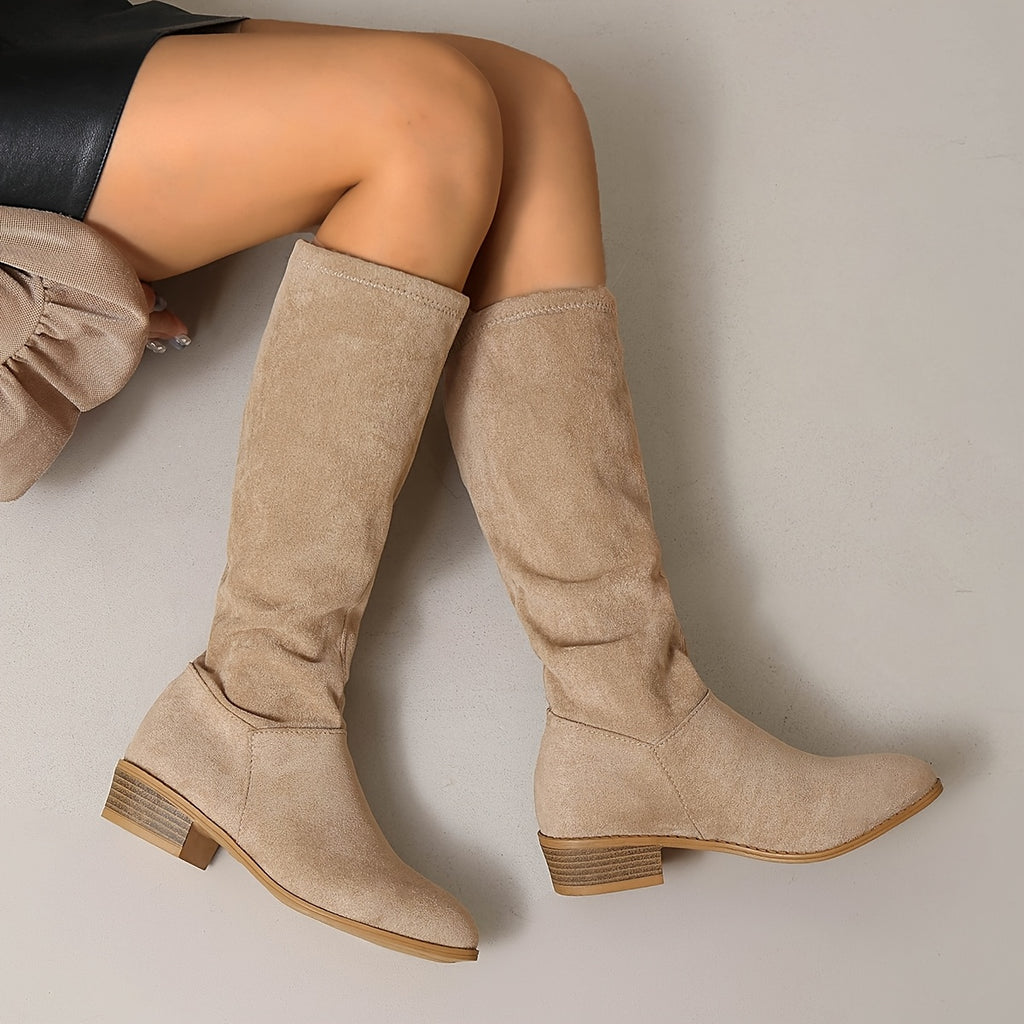 Bottes Hautes Femme, Effet Daim